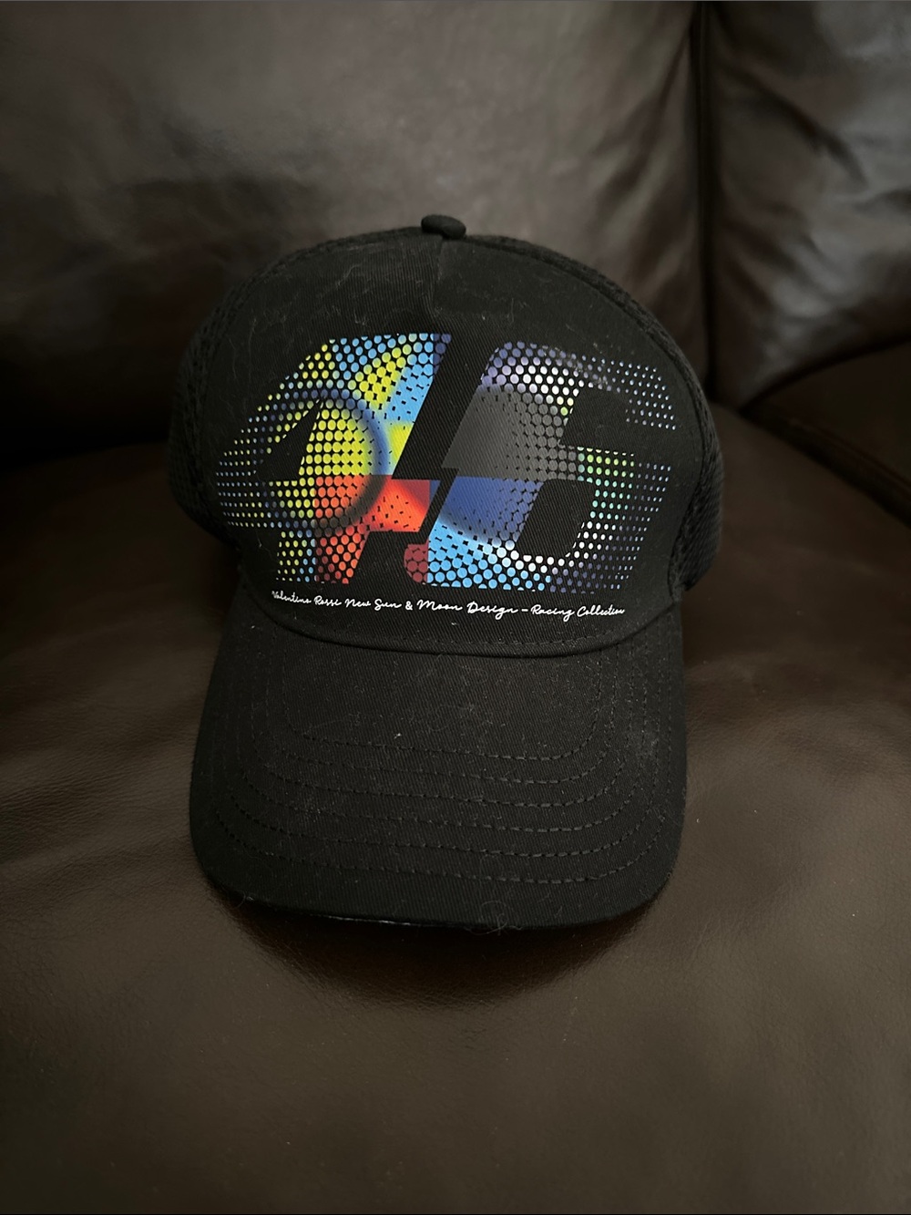 EUC Valentino Rossi Black Graphic Number Mesh Baseball Cap